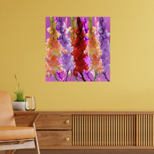 Hollyhock Elegance Poster