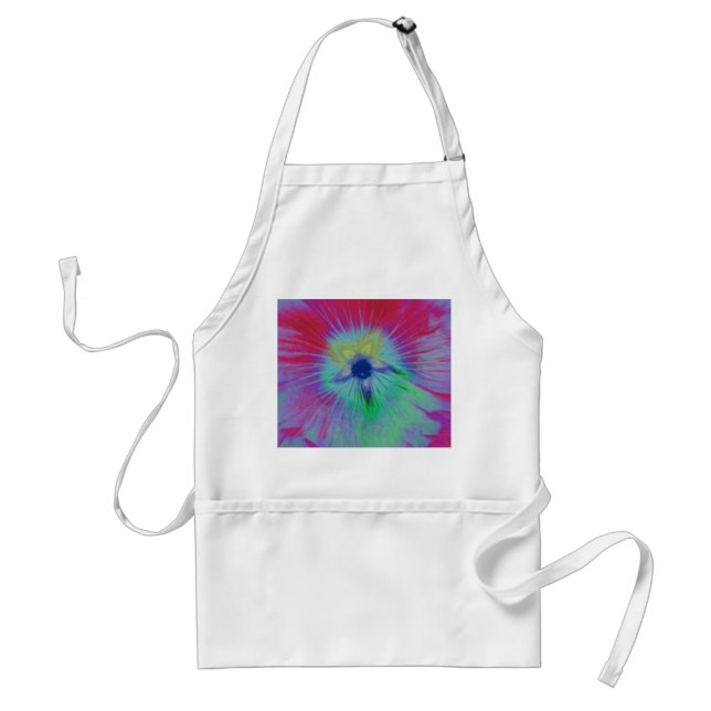 Hollyhock Flower Beight ljus Apron Förkläde (Framsidan)