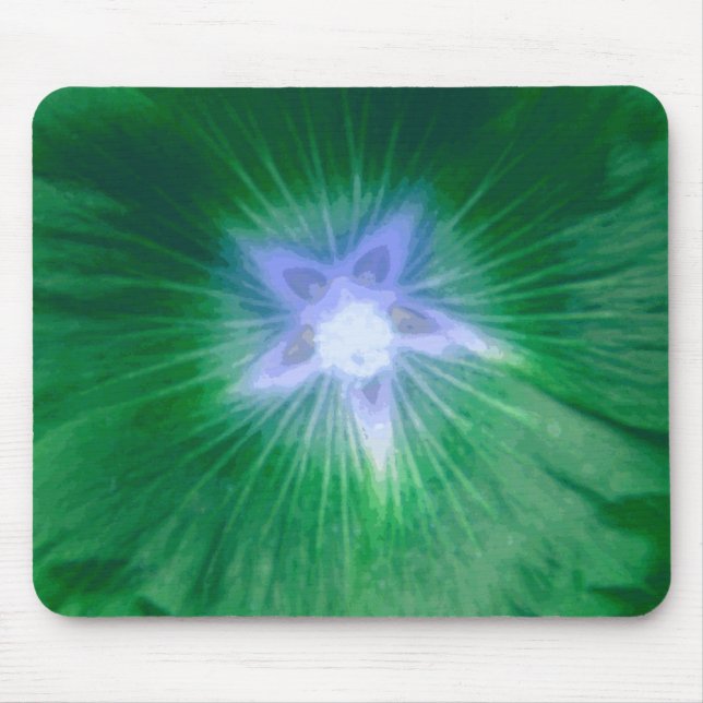 Hollyhock Flower Gorgous Grönt Mousepad Musmatta (Framsidan)