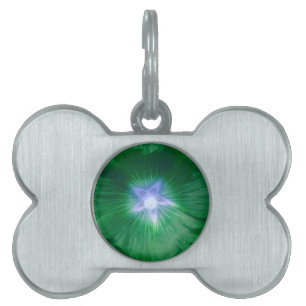 Hollyhock Flower Gorgous Grönt Pet Tag Namnbricka Husdjur