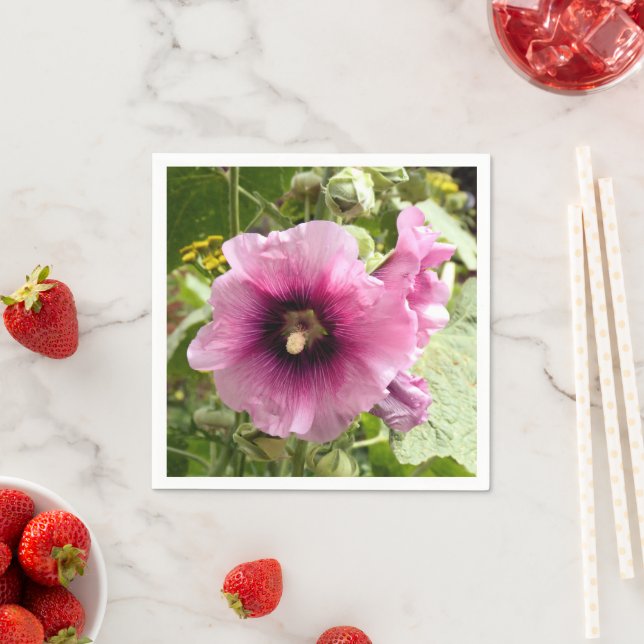 HOLLYHOCK FLOWERS PAPPERSSERVETT (Insitu)