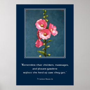 HOLLYHOCK POSTER MED KVOT