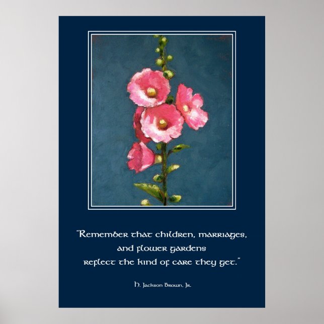 HOLLYHOCK POSTER MED KVOT (Framsidan)