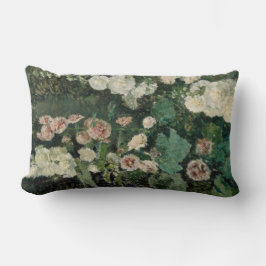 Hollyhock Ro Flowers (av Marià Fortuny) Lumbarkudde