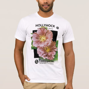 Hollyhock Vintage Seed Packet T Shirt