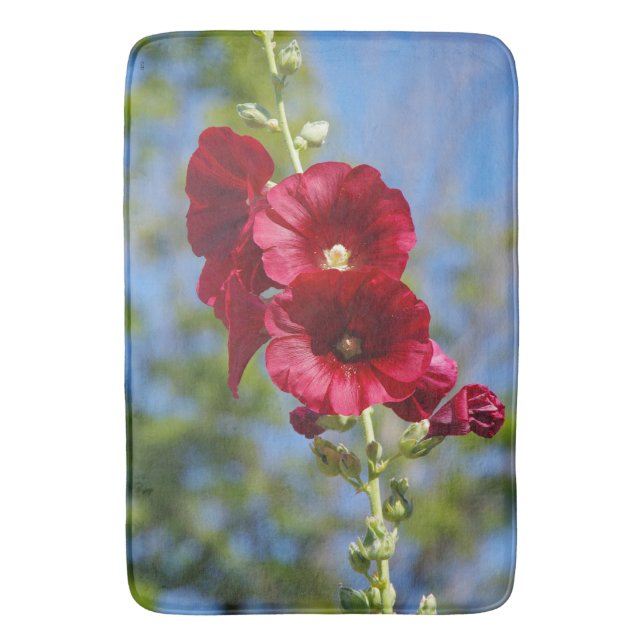 Hollyhocks badmat badrumsmatta (Framsidan (Vertikal))