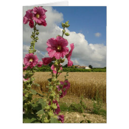 Hollyhocks Hälsningskort