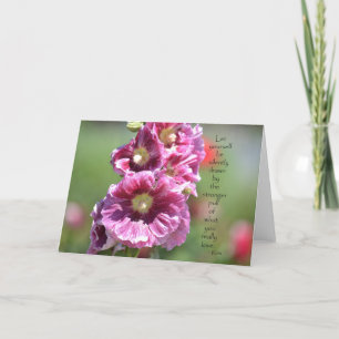 Hollyhocks med citationstecken kort