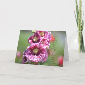 Hollyhocks med citationstecken kort
