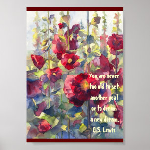 Hollyhocks Poster/skriver ut Poster