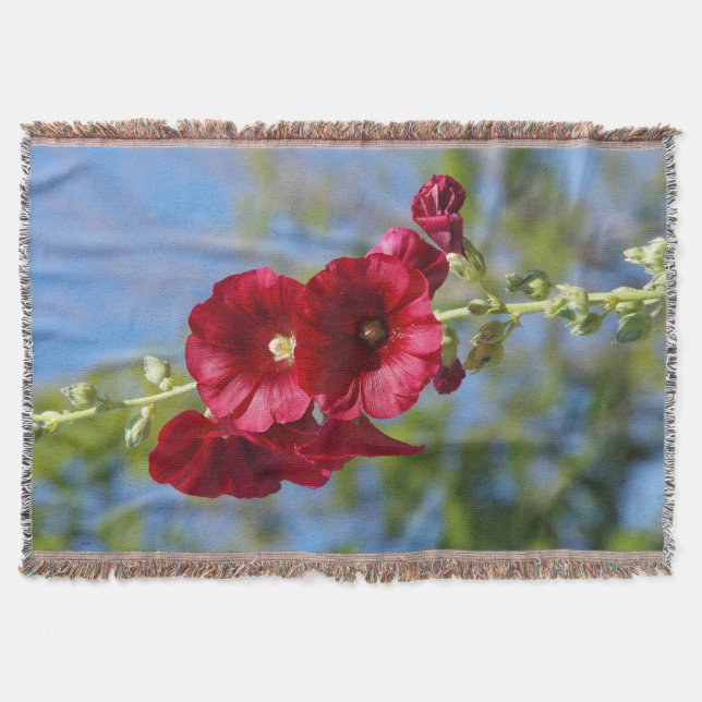 Hollyhocks, vävda filtar (Framsidan)