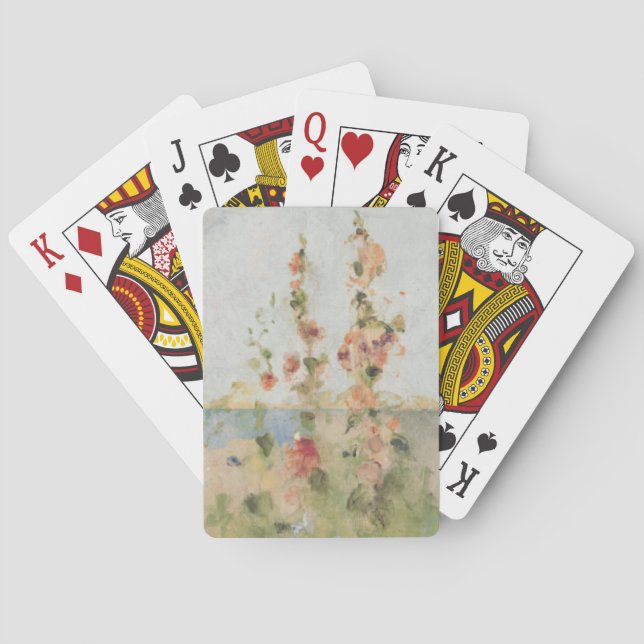 Hollyhocks vid havet spelkort (Baksidan)