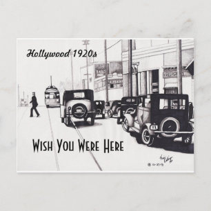 "Hollywood 1920-talet" Önskar att du var här vykor Vykort