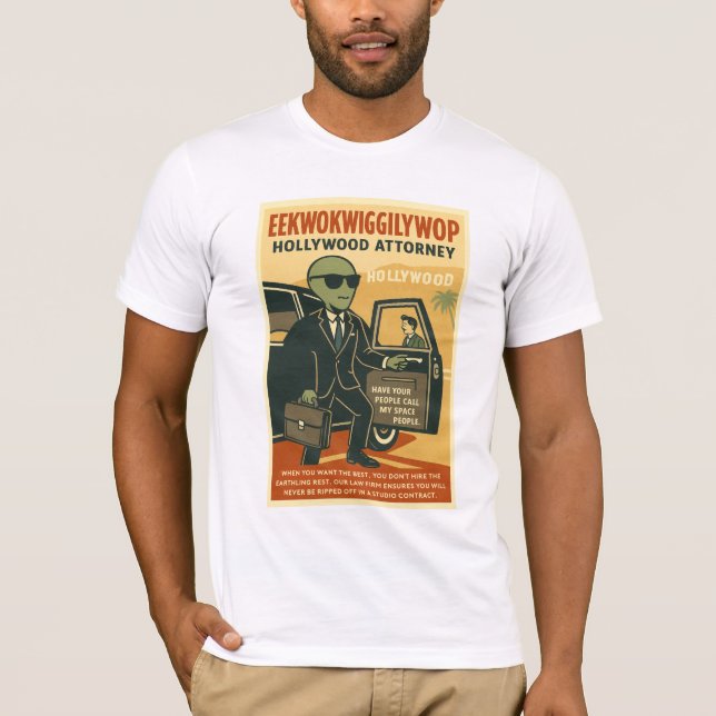 Hollywood Attorney Roswell Utomjordingars 1950's R T Shirt (Framsida)
