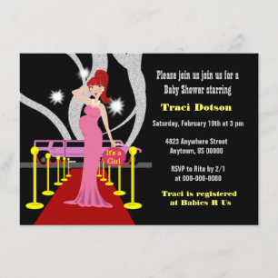 Hollywood Baby Shower Inbjudan