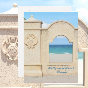 Hollywood Beach Broadwalk Florida Fotografisk Vykort