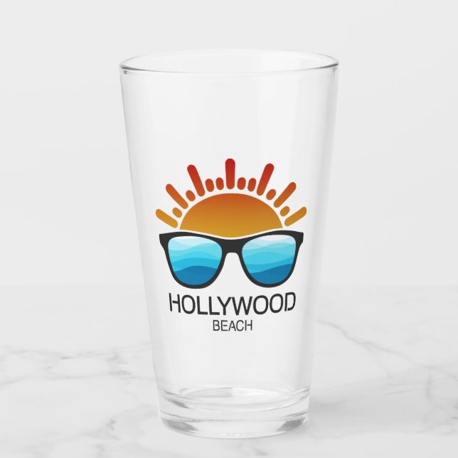 Hollywood Beach Florida Sunglasses Glaskopp (Framsida)