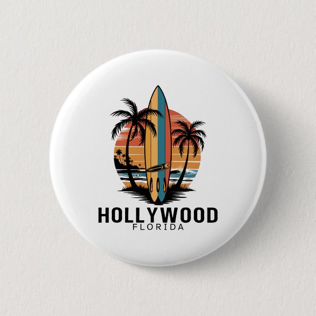 Hollywood Beach Florida Surfing Surfare  Knapp (Framsida)