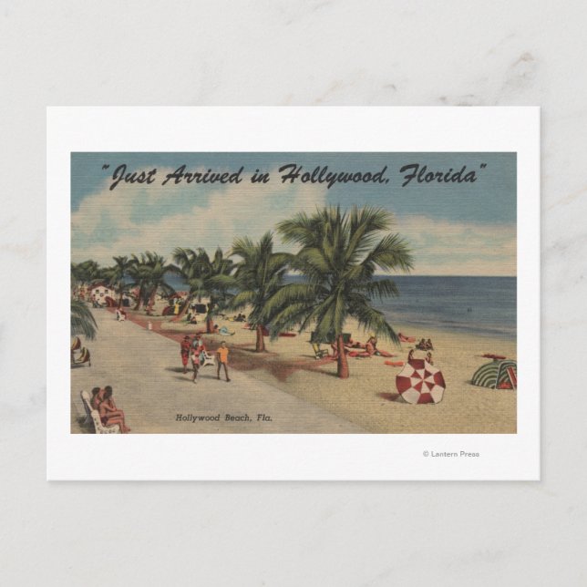 Hollywood Beach, Florida - View of Beach Vykort (Framsida)