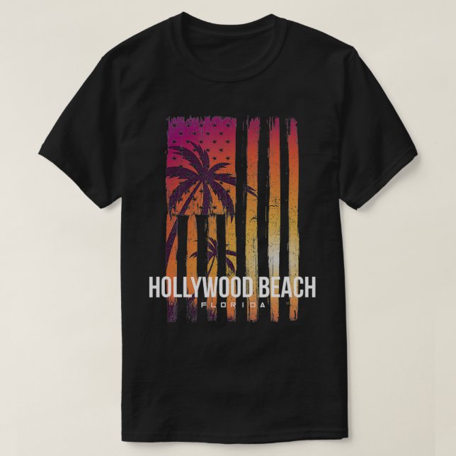 Hollywood Beach USA Florida  T Shirt (Design framsida)
