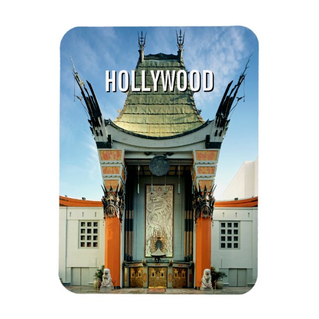 Hollywood Boulevard Graumans kinesiska Magnet (Vertikal)