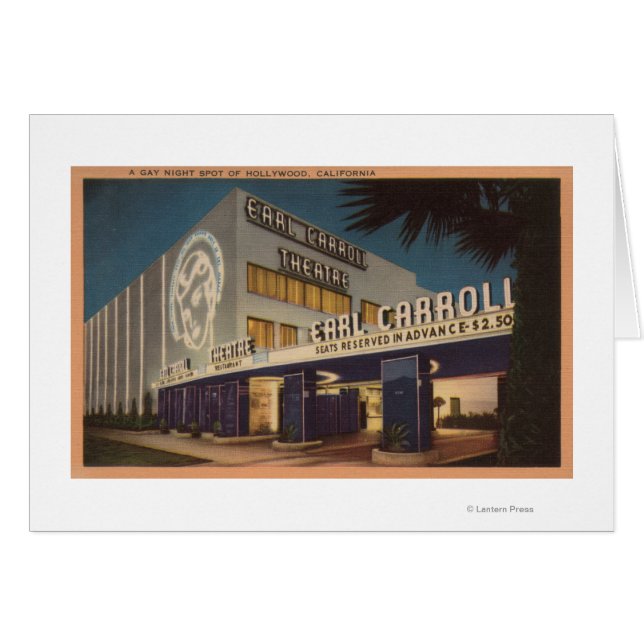 Hollywood, CA - "A gay night spot" Hälsningskort (Framsidan Horizontal)