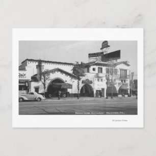 Hollywood, CA Brown Derby Restaurant View Vykort