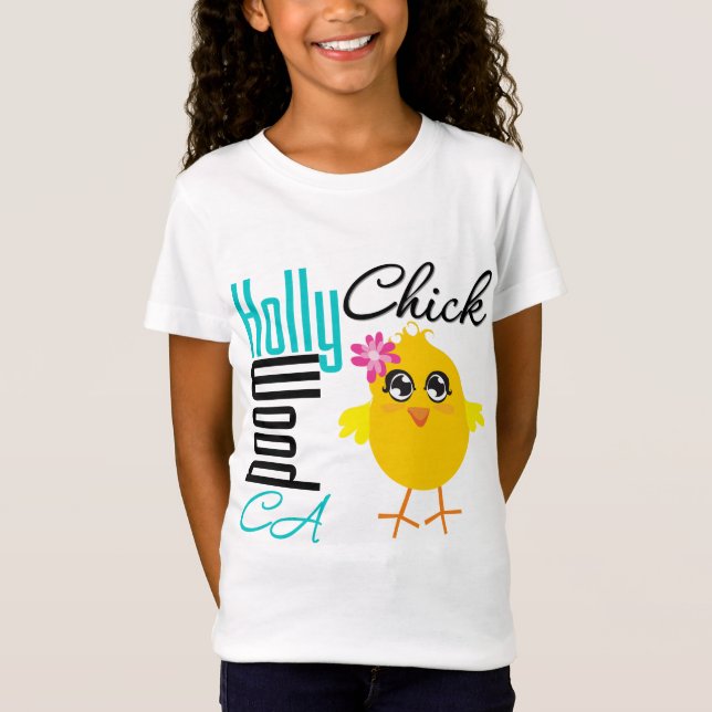 Hollywood CA chick 1 Tee (Framsida)