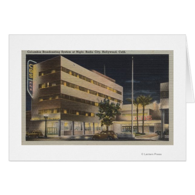 Hollywood, CA - Columbia Broadcasting System Hälsningskort (Framsidan Horizontal)