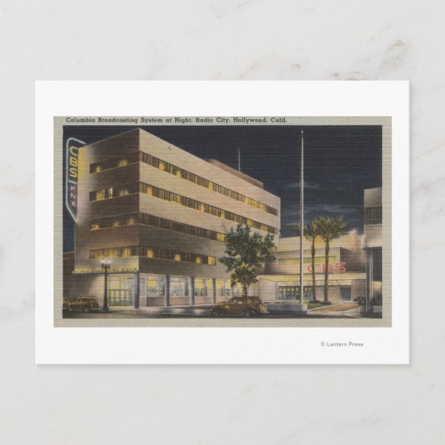 Hollywood, CA - Columbia Broadcasting System Vykort (Framsida)