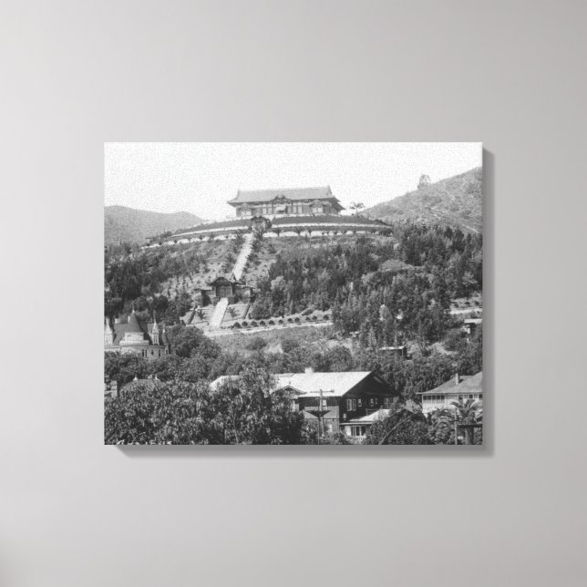 Hollywood, CA Japanska trädgårdsvyfoto Canvastryck (Framsida)