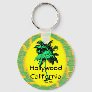 Hollywood CA palmträdnyckelring Nyckelring