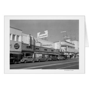 Hollywood, CA Town View Tom Breneman's Hälsningskort