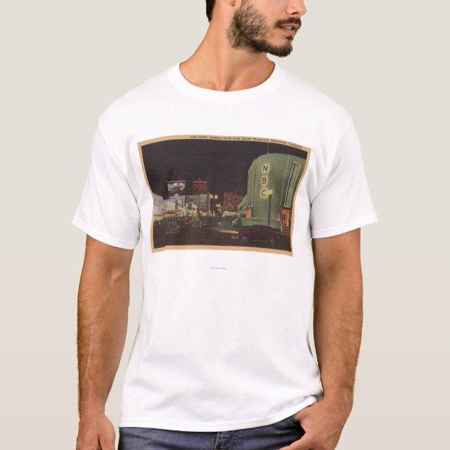 Hollywood CA - Vinegata från solnedgång T Shirt (Framsida)