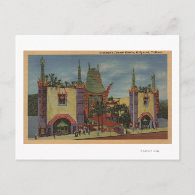Hollywood, CAGraumans kinesiska teatervy Vykort (Framsida)
