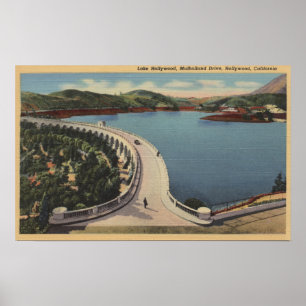 Hollywood, CALake Hollywood & Mulholland drev Poster