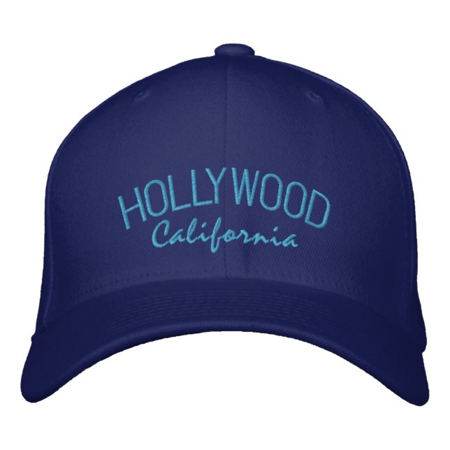 Hollywood California Embroized Hat Broderad Keps (Framsida)