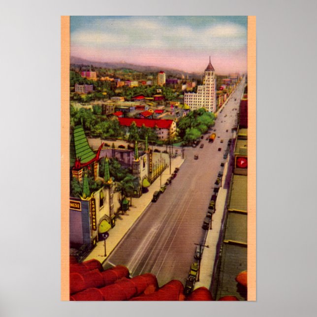 Hollywood California Hollywood Boulevard Poster (Framsidan)
