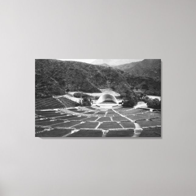 Hollywood, California Hollywood Bowl View Canvastryck (Framsida)