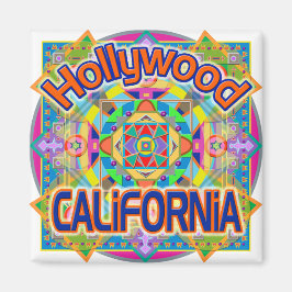 Hollywood CALIFORNIA Lycklig Magnet