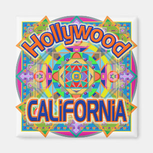 Hollywood CALIFORNIA Lycklig Magnet