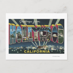 Hollywood, CaliforniaLarge Brev Scenes Vykort