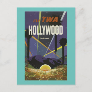 HOLLYWOOD CALIFORNIAVintage-resa Vykort