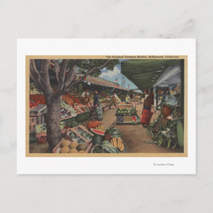 Hollywood, CAView of Original Farmer's Market Vykort