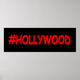 "#HOLLYWOOD" Cute Design. Köp nu Poster