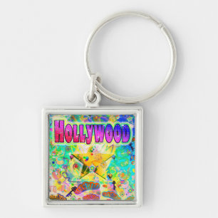 Hollywood Epoch Hour Keychain Fyrkantig Silverfärgad Nyckelring