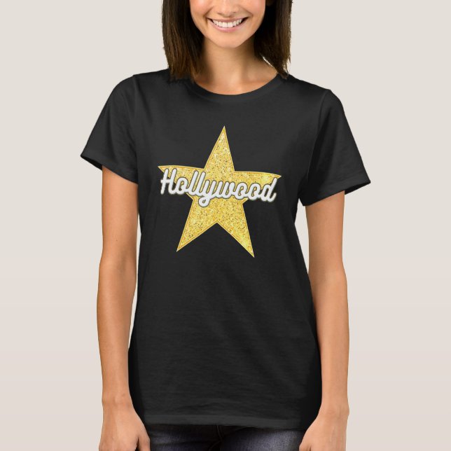 Hollywood fet skript - promenad av Fame Star T Shirt (Framsida)