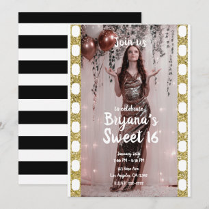 Hollywood Film Bio Fotografering Sweet 16 Inbjudningar