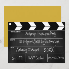 Hollywood Film Examenfest Chalkboard Inbjudan