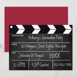Hollywood Film Examenfest Chalkboard Inbjudan